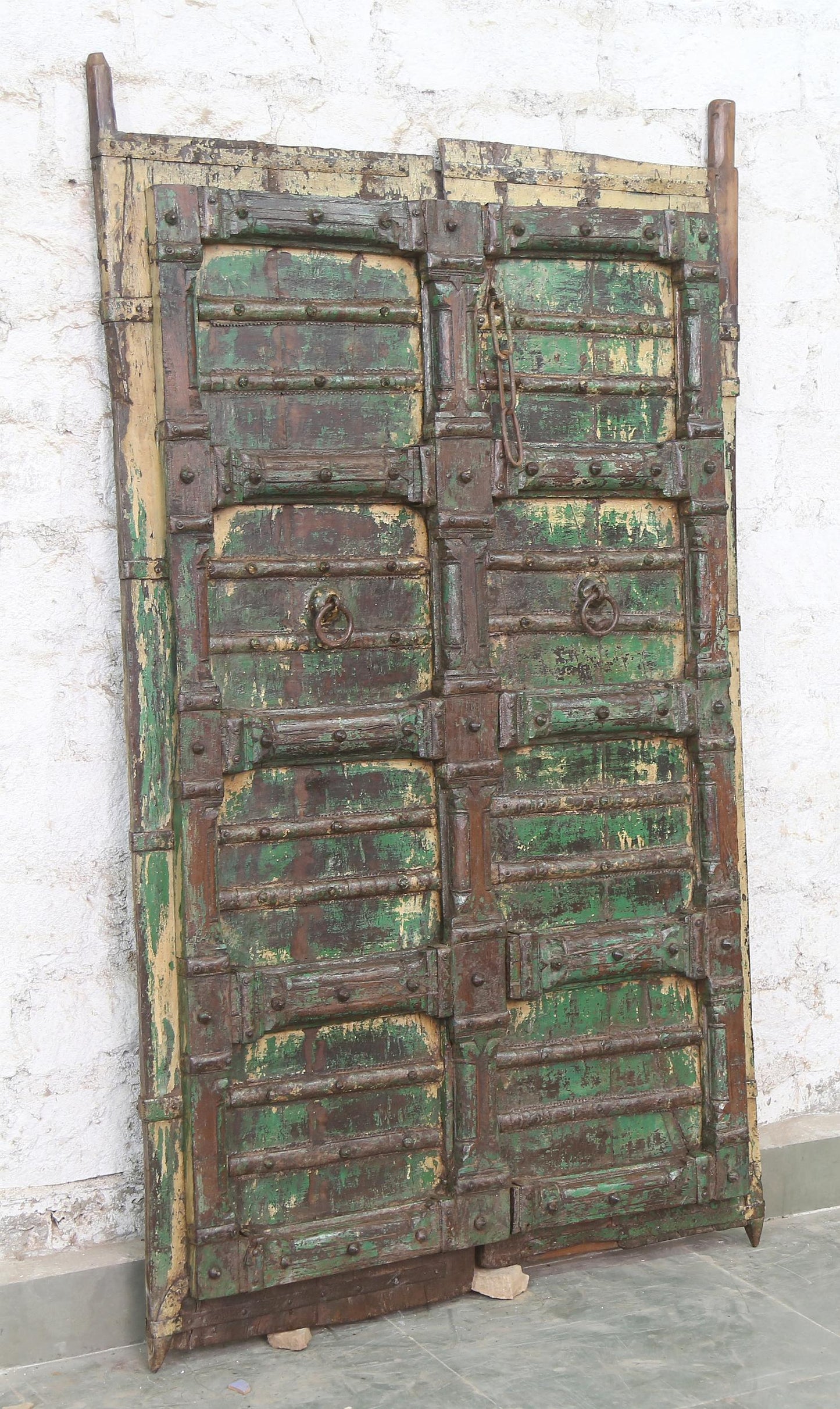 Indien massive Tür antik Teak VI-ED-019