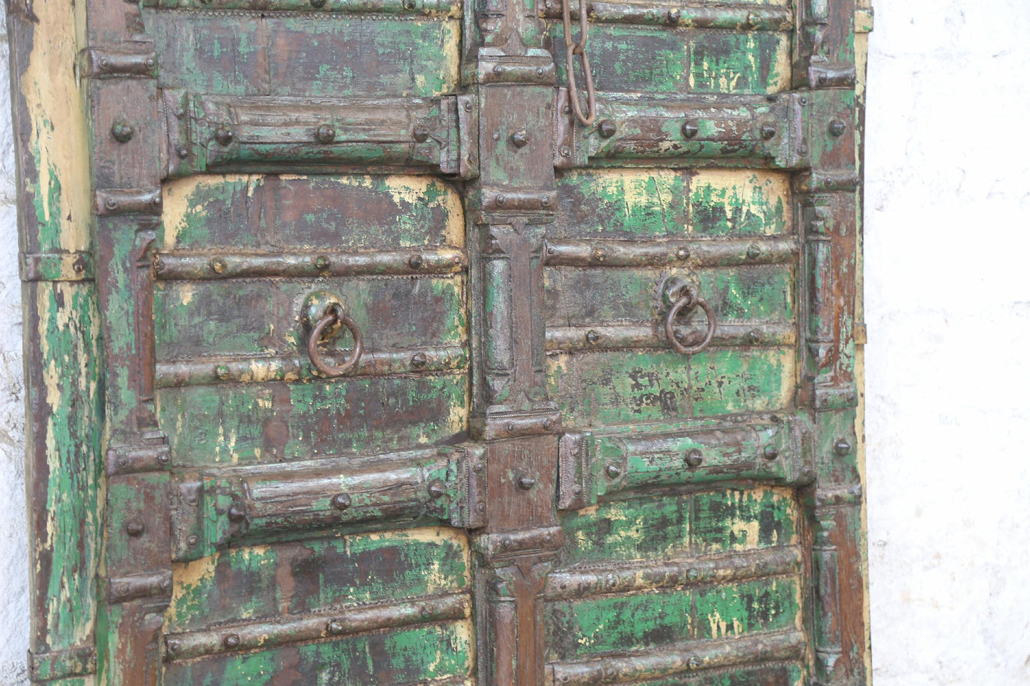 Indien massive Tür antik Teak VI-ED-019