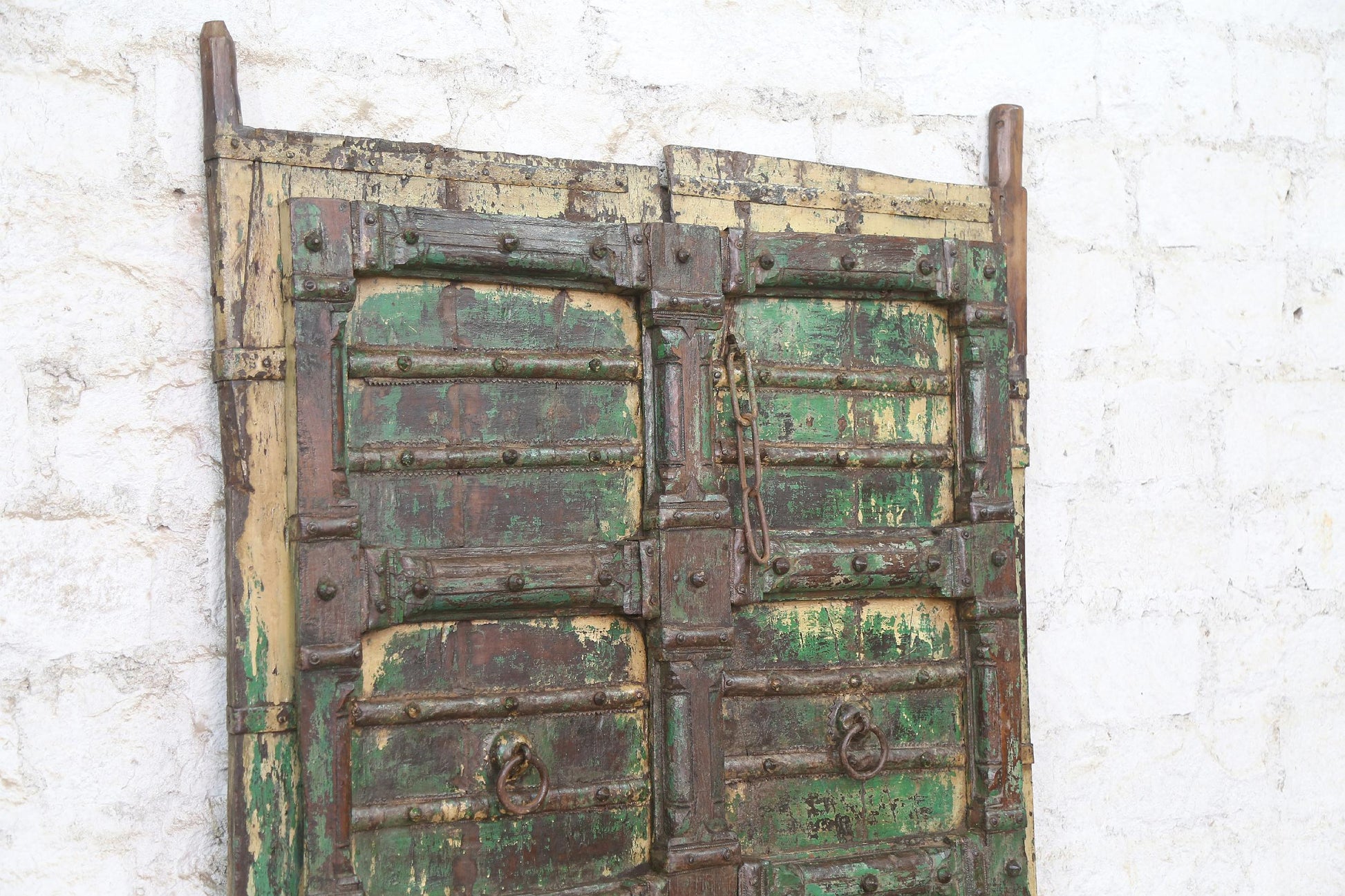 Indien massive Tür antik Teak VI-ED-019