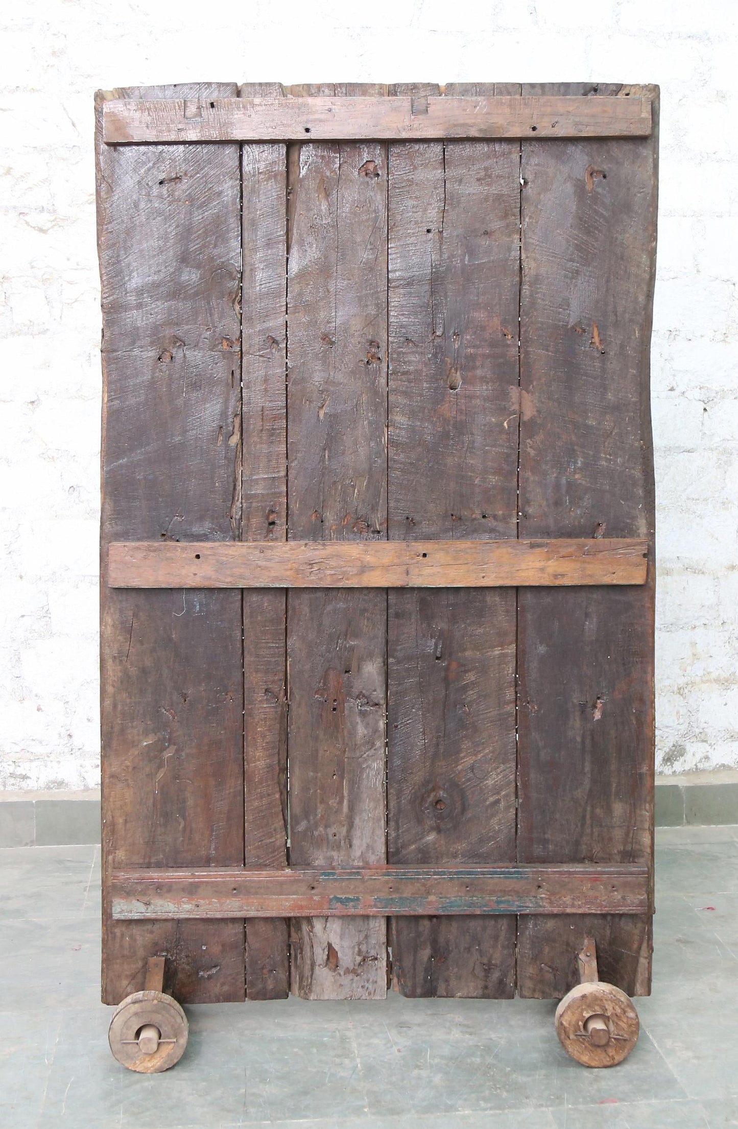 Indien massiver Raumteiler Teak VI-ED-023 antike Bruchstücke