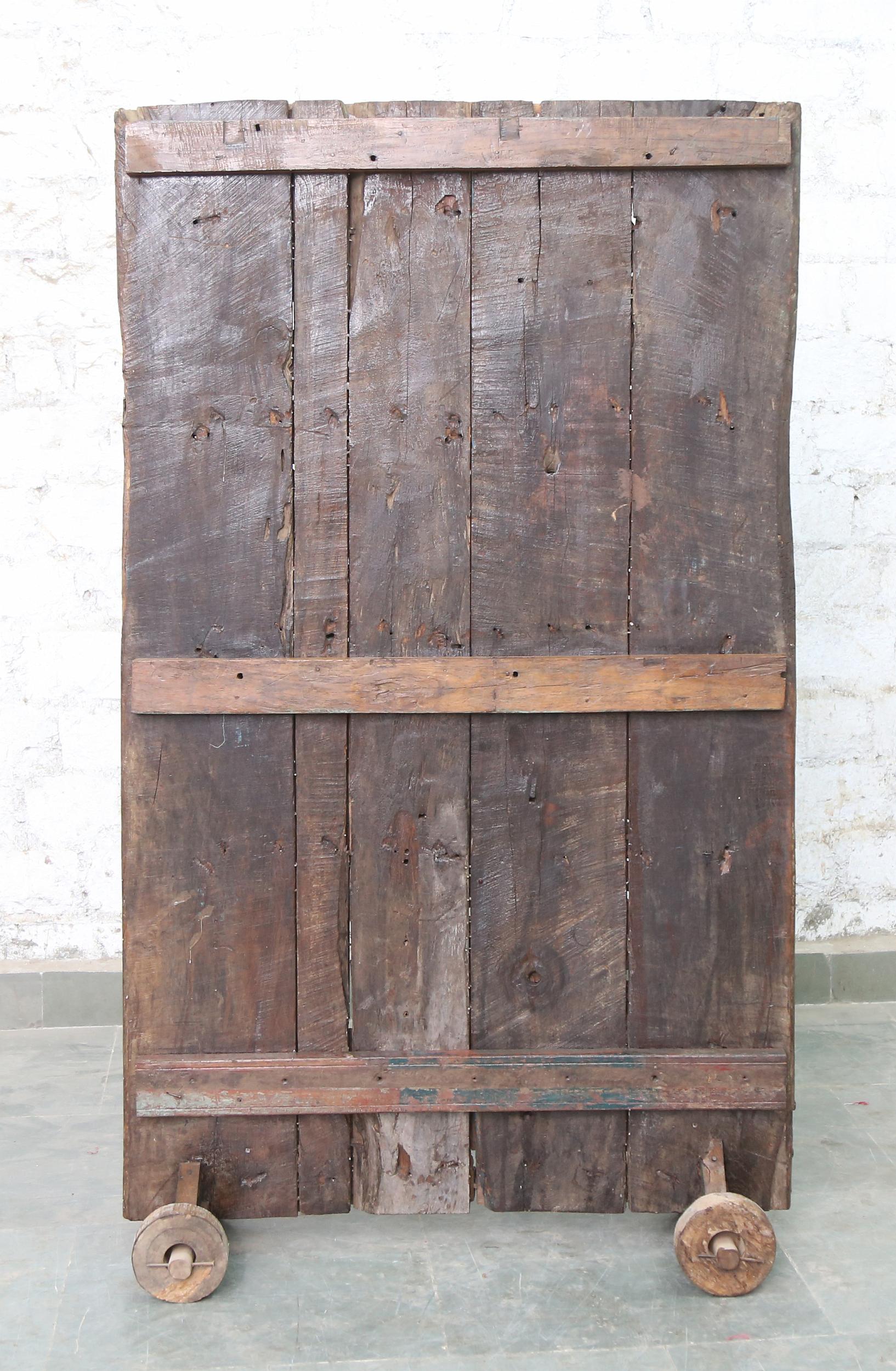 Indien massiver Raumteiler Teak VI-ED-023 antike Bruchstücke