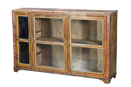 Luxury-Park Palisander Glasvitrine aus Indien – Dunkles Holz mit Einlegeböden