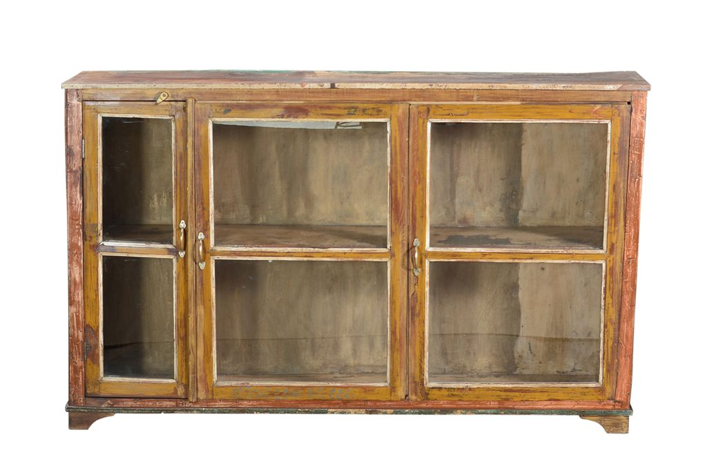 Luxury-Park Palisander Glasvitrine aus Indien – Dunkles Holz mit Einlegeböden