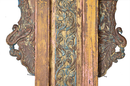 Indien 1870 geschnitzter Raumteiler  212cm lang zum Einbau Gujarat