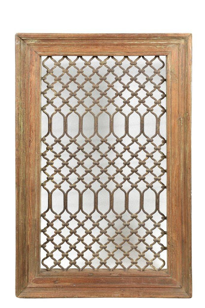 Traditionelles Jali Fenster aus Teakholz 