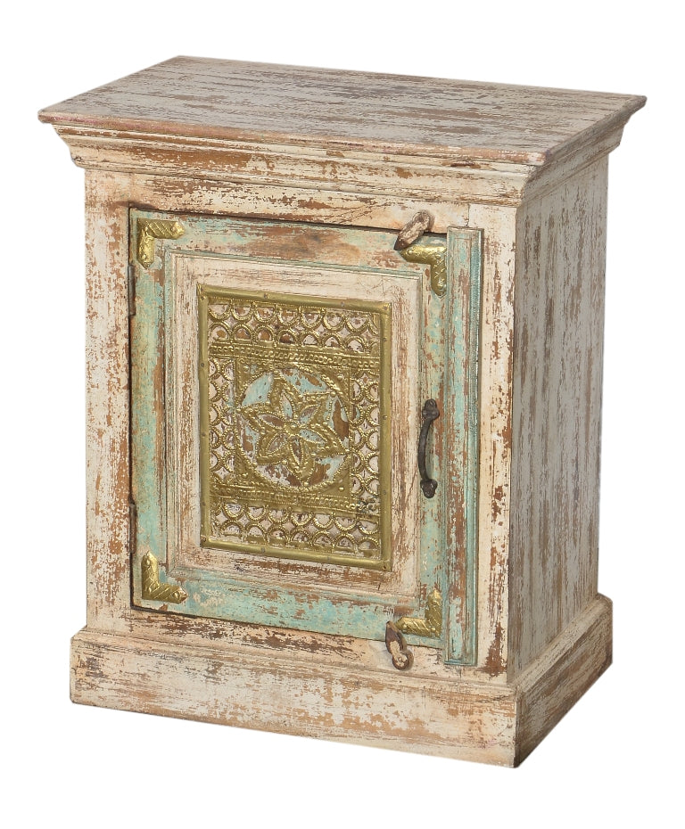 Indien 1950 2x kleine Kommode Nachschrank Bett-Tisch Rajasthan