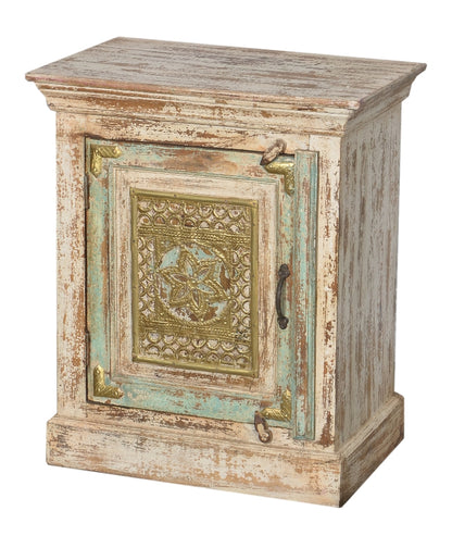 Indien 1950 2x kleine Kommode Nachschrank Bett-Tisch Rajasthan