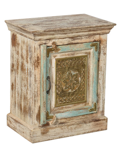 Indien 1950 2x kleine Kommode Nachschrank Bett-Tisch Rajasthan