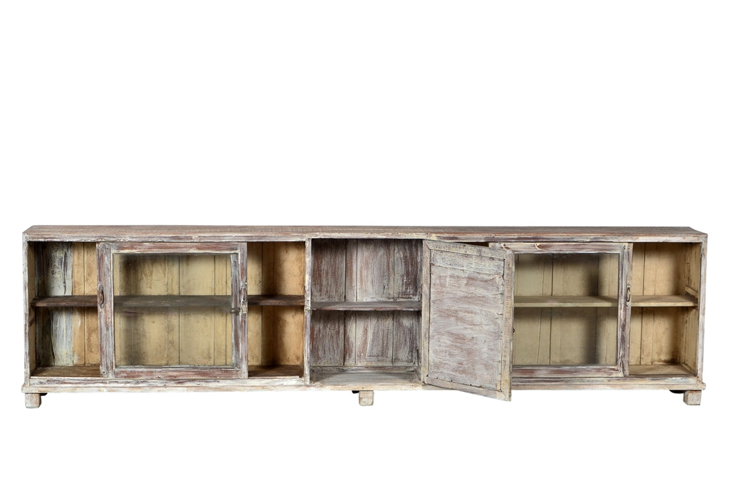 Indien 1910 300cm  Ladentheke Glasvitrine Kredenz 3m lang shabby chic Gujarat