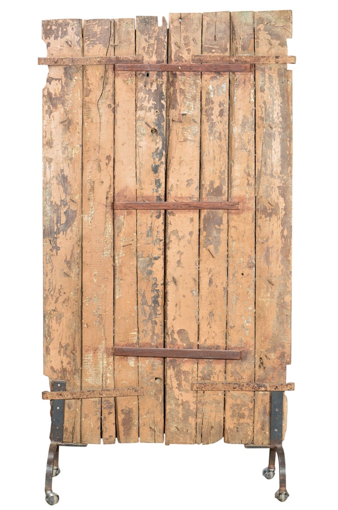 Indien außergewöhnliche Tür als Standbild Skulptur  Paravent Raumteiler Rajasthan 