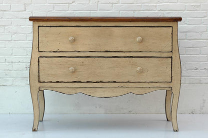 China weisse Schubladen Kommode Biedermeier Optik Pinienholz vintage