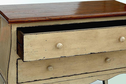 China weisse Schubladen Kommode Biedermeier Optik Pinienholz vintage