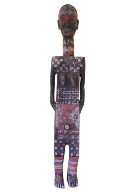Stamm der Ngata, roetlich, Grabfigur, Nordkongo, ca. 60-70 Jahre, Ahnenfigur