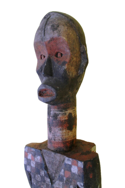 Stamm der Ngata, roetlich, Grabfigur, Nordkongo, ca. 60-70 Jahre, Ahnenfigur