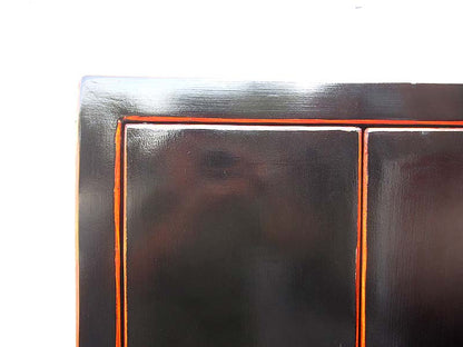 China schlanker Schrank schwarzer Lack Kolonialstil Pinie