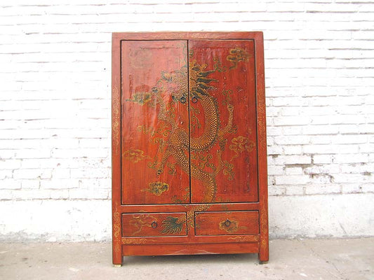 Tibet Schrank mit Drachen Motiv