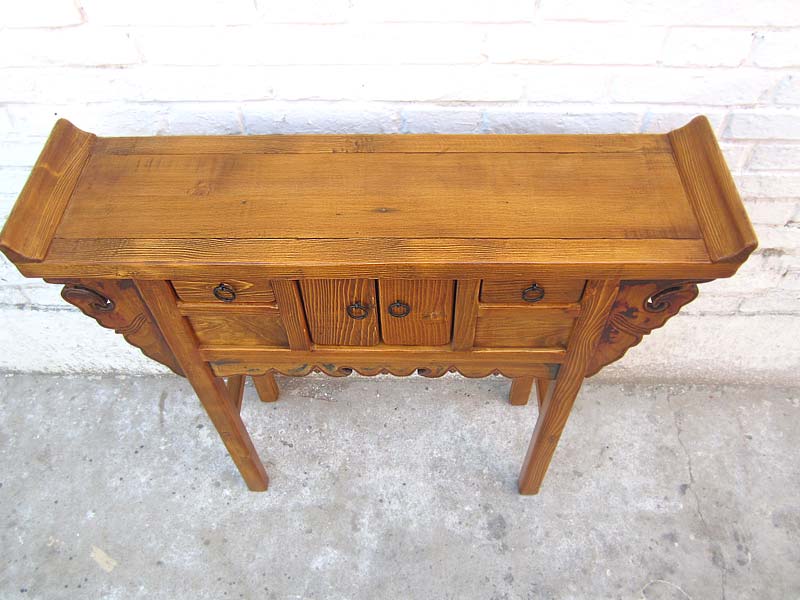 Asien Kommode Sideboard honigbraun antik Ulmenholz