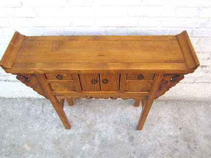 Asien Kommode Sideboard honigbraun antik Ulmenholz