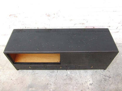 Asia koloniale Kommode TV Lowboard schwarzer Lack by Luxurypark