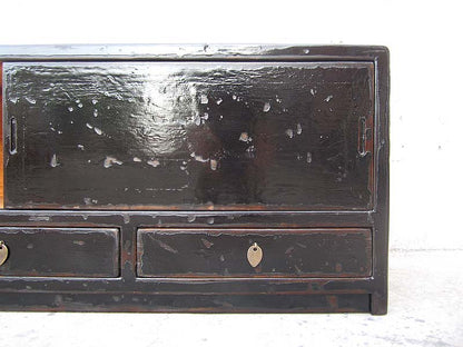 Asia koloniale Kommode TV Lowboard schwarzer Lack by Luxurypark