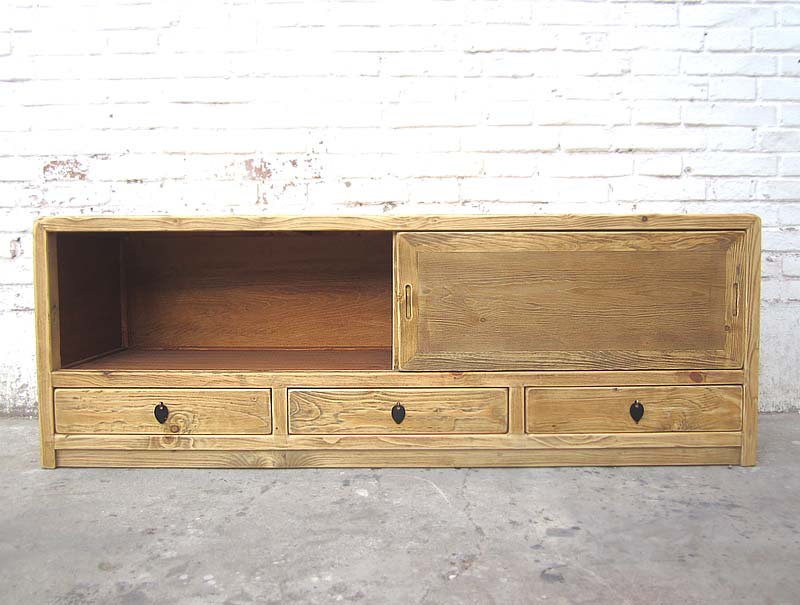 Asien Lowboard Fernseh Kommode Landhausstil helle Pinie