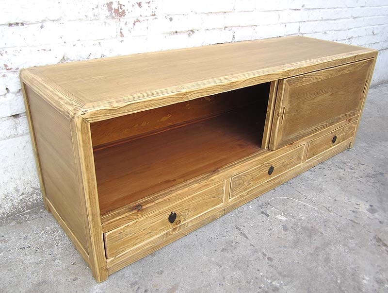 Asien Lowboard Fernseh Kommode Landhausstil helle Pinie