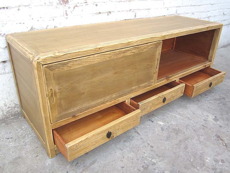 Asien Lowboard Fernseh Kommode Landhausstil helle Pinie
