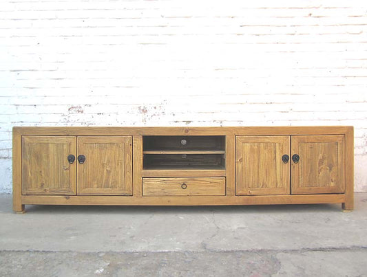 Asien sehr große TV Kommode Lowboard für Flatscreen antik vintage helles Holz Landhausstil