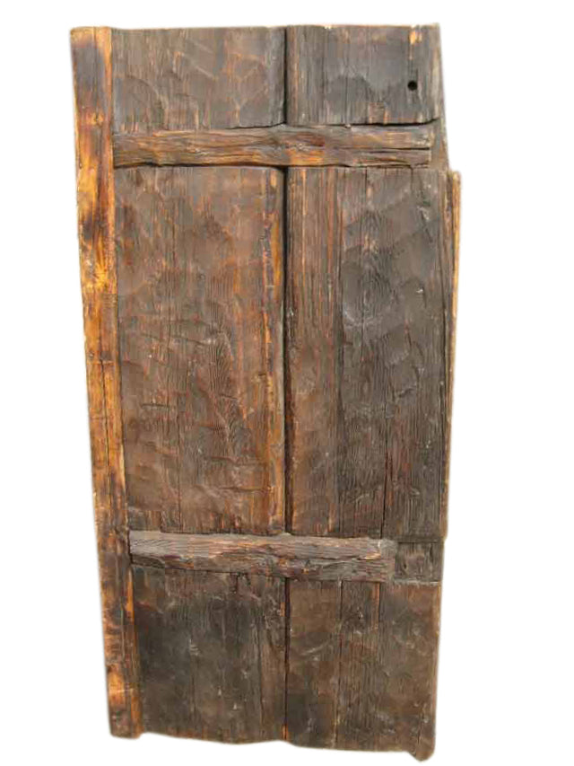 Tibet um 1910 bemalte Tür Wandbild Reitermotiv. Von Luxury-Park