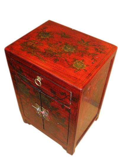 China Kommode bemalt Nachtschrank Schubladen & Türen