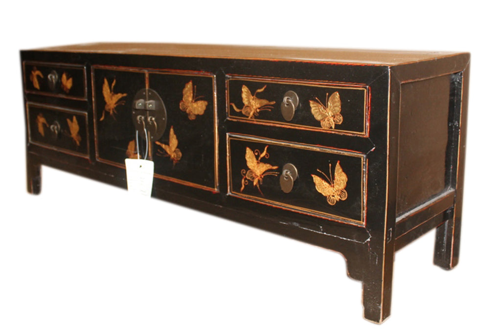 China Lowboard Anrichte schwarz ideal für Flachbildschirm