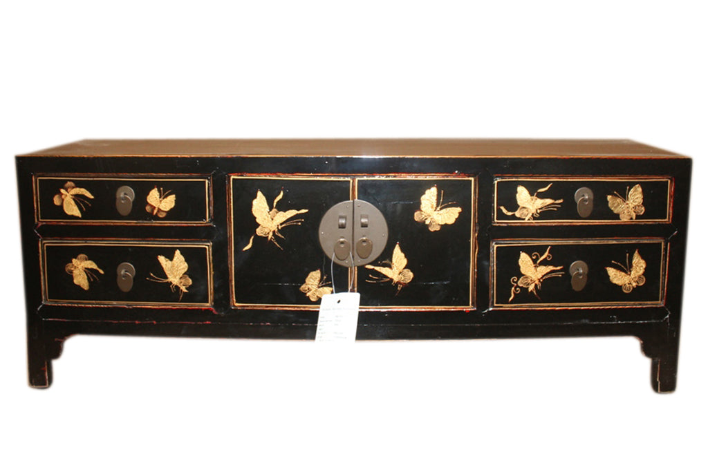 China Lowboard Anrichte schwarz ideal für Flachbildschirm