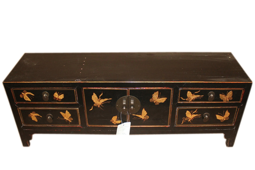 China Lowboard Anrichte schwarz ideal für Flachbildschirm