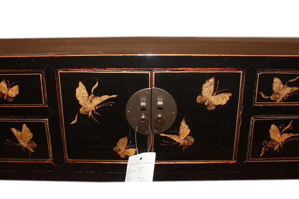 China Lowboard Anrichte schwarz ideal für Flachbildschirm