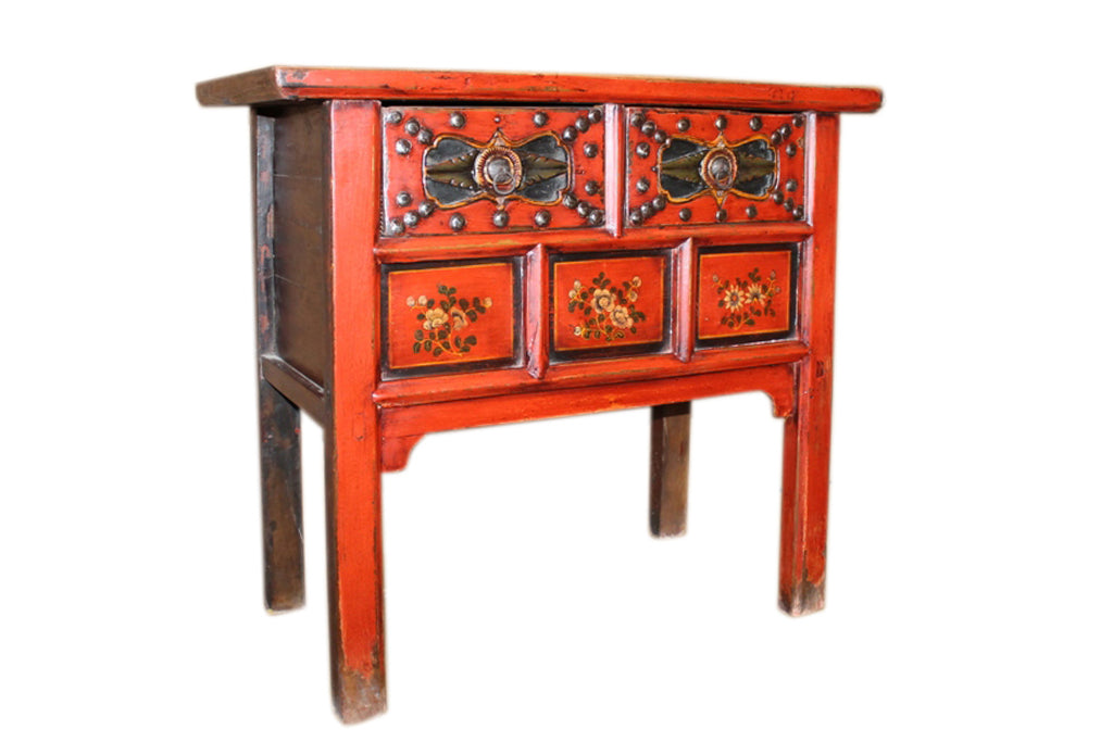 China 1910 klassisch geformte Kommode Anrichte feine Bemalung