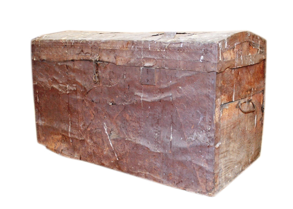 Bulgarien 1930 kleine Truhe aus Metall Antiklook Gebrauchsspuren shabby chic