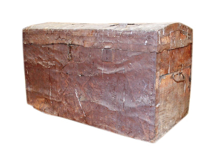 Bulgarien 1930 kleine Truhe aus Metall Antiklook Gebrauchsspuren shabby chic
