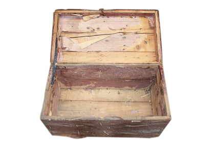 Bulgarien 1930 kleine Truhe aus Metall Antiklook Gebrauchsspuren shabby chic