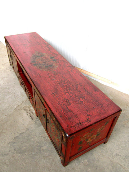 Tibet Asia Lowboard bunte Motifbemalung Unikat