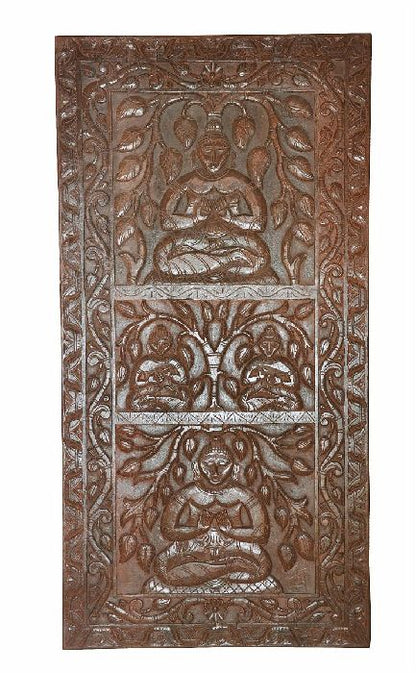 Luxury-Park Handgeschnitztes Deko Panel Türblatt aus Indien – Exotisches Kunstwerk