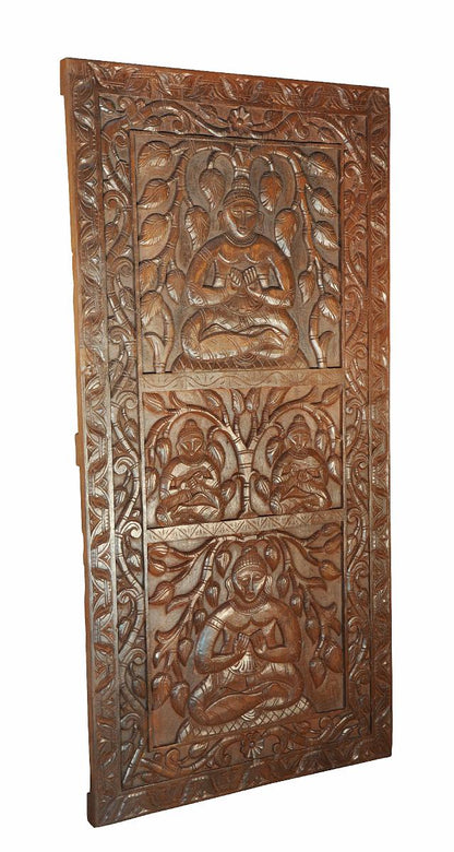 Luxury-Park Handgeschnitztes Deko Panel Türblatt aus Indien – Exotisches Kunstwerk