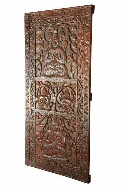 Luxury-Park Handgeschnitztes Deko Panel Türblatt aus Indien – Exotisches Kunstwerk