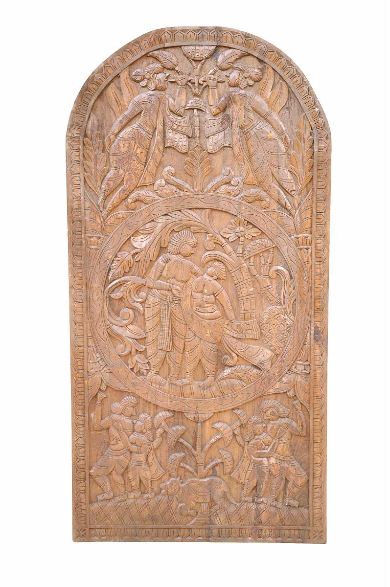 Luxury-Park Hohes Hölzernes Wandbild – Einzigartige Schnitzerei, Exklusive Wanddekoration