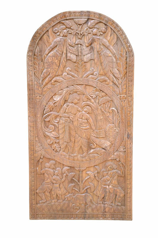 Luxury-Park Hohes Hölzernes Wandbild – Einzigartige Schnitzerei, Exklusive Wanddekoration