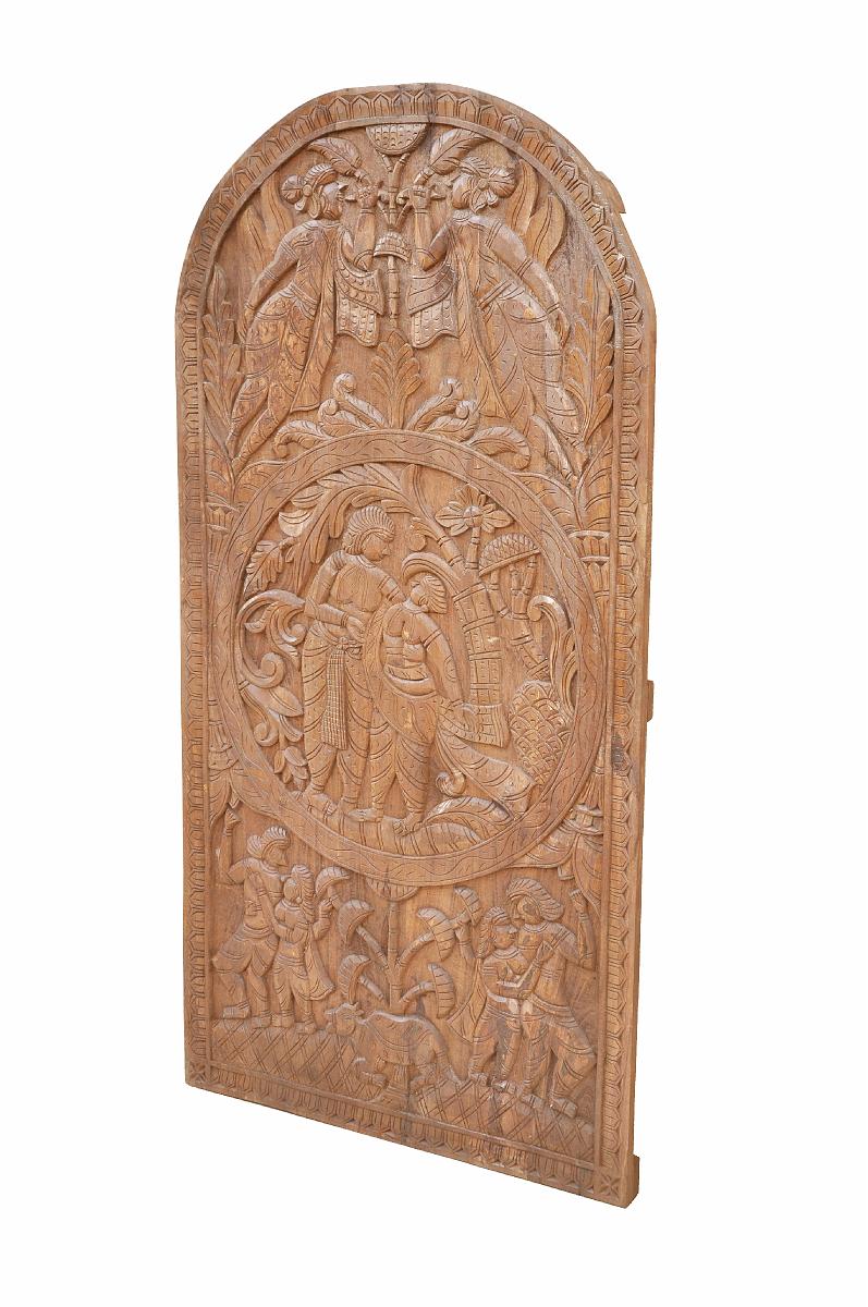 Luxury-Park Hohes Hölzernes Wandbild – Einzigartige Schnitzerei, Exklusive Wanddekoration