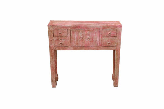 Luxury-Park Kleiner Schreibtisch im Shabby Chic Stil – Handgefertigt aus Holz, Indien