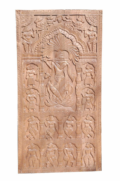 Indien altes Wandbild Dekortafel Palastszenen