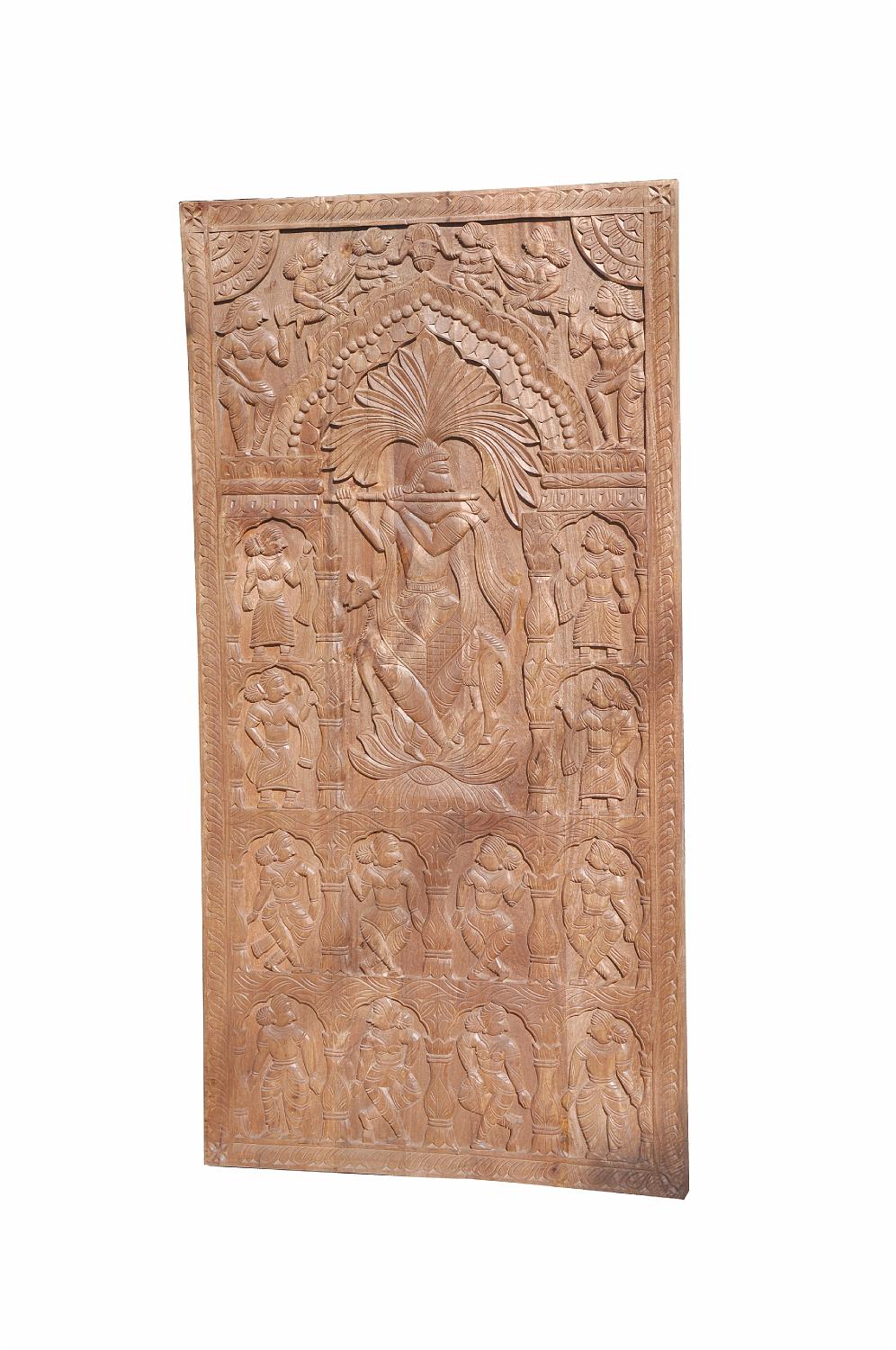 Indien altes Wandbild Dekortafel Palastszenen