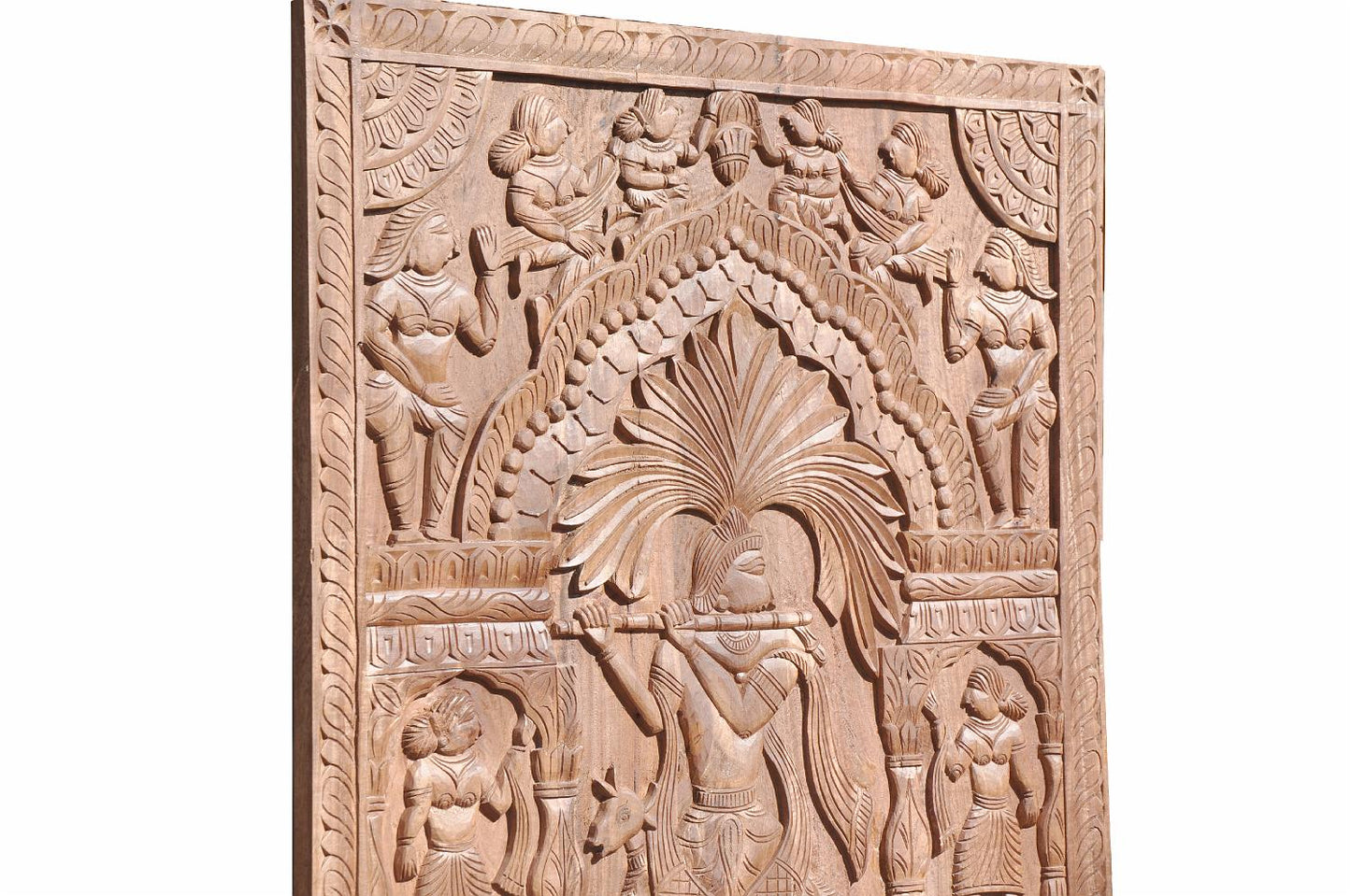 Indien altes Wandbild Dekortafel Palastszenen