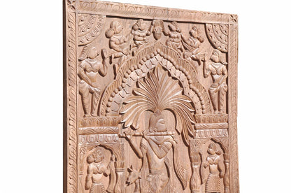 Indien altes Wandbild Dekortafel Palastszenen